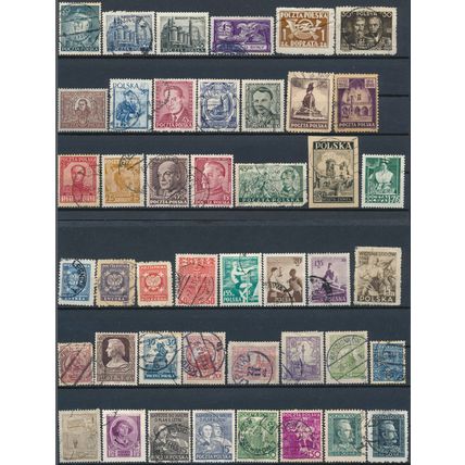 1200+ Stamp Selection - Poland - Used Hinged