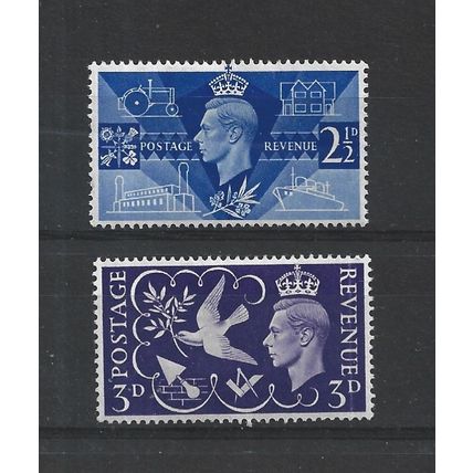 GB.Peace set of 2.Mounted Mint.Jul25a