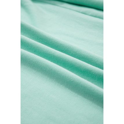 Moonlight Jade Solid Color Pocketed Raw Edge Babydoll Dress