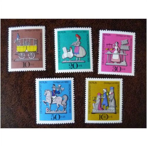 West Berlin Germany 1969 Humanitarian Relief Funds Pewter Model set mint stamps