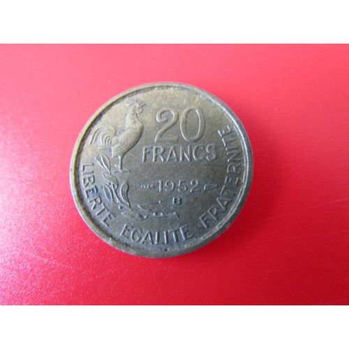 1952 FRANCE TWENTY FRANCS B MINT MARK FREE POST. AP