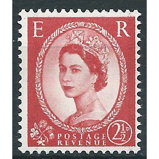 1958 SG591 2 1/2d Carmine-Red GRAPHITE Wilding Unmounted Mint ...