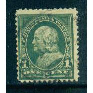 Used 279 1c Benjamin Franklin Barely Clears M04282