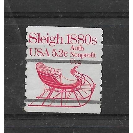 UnitedStates.SG1871 5.2c Sleigh,1880's.Fine Used.Feb23q