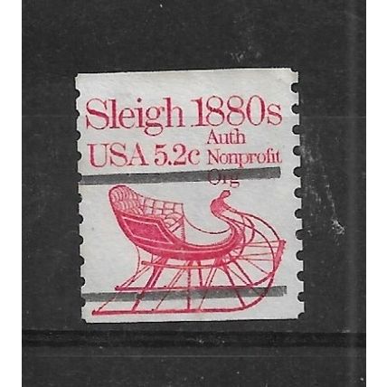 UnitedStates.SG1871 5.2c Sleigh,1880's.Fine Used.Feb23s