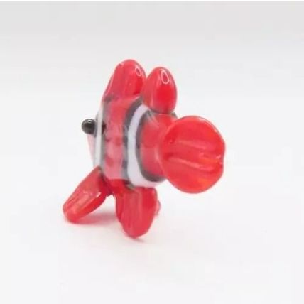 Miniature Clown Fish Glass Ornament 1.8 CM Gift Home Decor Sea Ocean