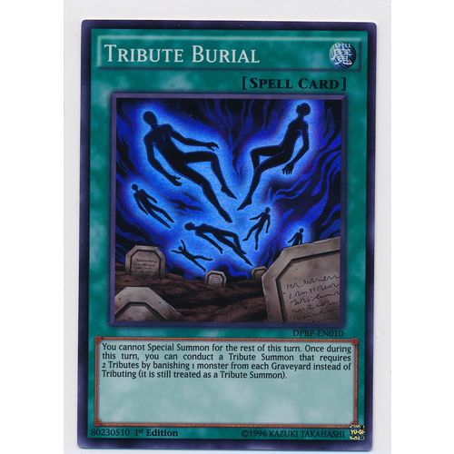 YuGiOh Rivals of the Pharaoh Duelist Pack DPRP-EN010 Tribute Burial 1st Edition