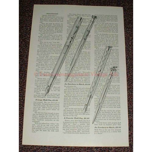 1925 Wahl Pen & Eversharp Pencil Ad, NICE!!