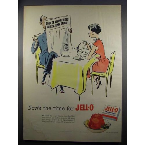 1952 Jell-O Gelatin Ad - Now's the Time for Jell-O