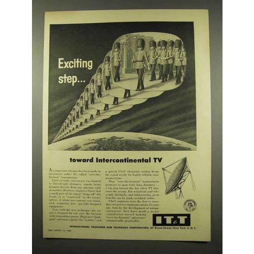 1956 IT&T Ad - Exciting Step Toward International TV