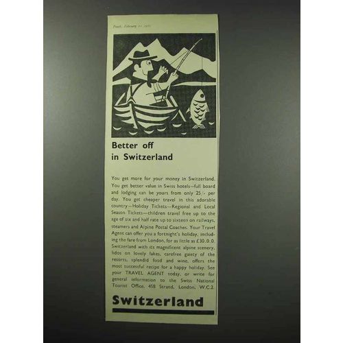 1960 Switzerland Tourism Ad - Better Off