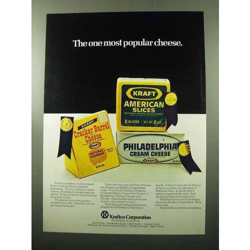 1969 Kraftco Corporation Ad - Kraft Cheese - Popular