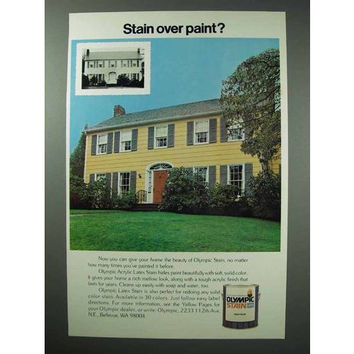 1978 Olympic Stain Ad - Stain Over Paint?