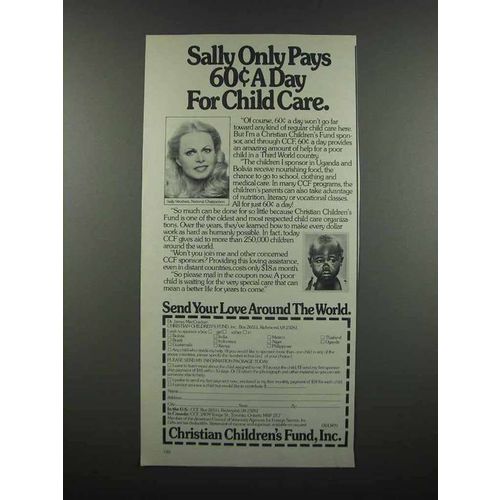 1983 Christian Children's Fund Ad - Sally Struthers - Child Care
