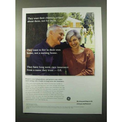 1999 GE Long Term Care Insurance Ad - Children Care
