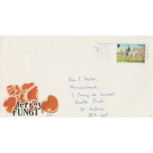 Jersey 1996 Fungi FDC with Hunter stamp & Parkinsons special pm see others