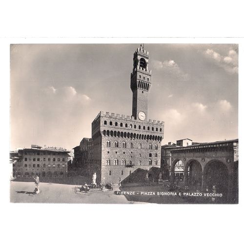 PALAZZO VECCHIO , FIRENZE, ITALY unused vintage postcard. c.1950s =