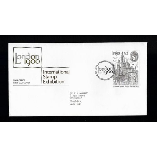 GREAT BRITAIN 1980 50p INT STAMP EXHIBITION SPEC H/S LONDON 80 FIRST DAY COVER#3