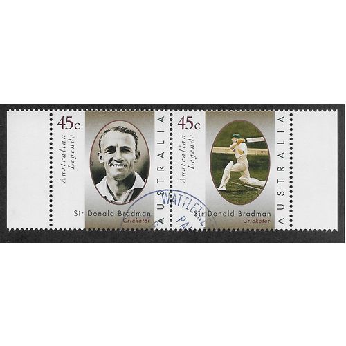 AUS 1997 SE~TE PAIR 45c ' AUSTRALIAN LEGENDS' FINE USED (EBID60-840)