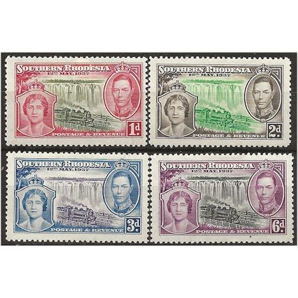 Southern Rhodesia 1937 Coronation Set SG36-39 Mounted Mint . .. .