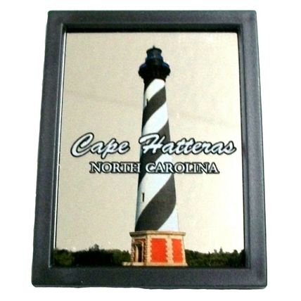 Cape Hatteras North Carolina with Lighthouse Mirror Fridge Magnet