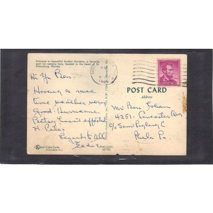 Used Postcard 1036 4c Abraham Lincoln CV02739