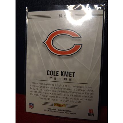 2020 Panini Illusions COLE KMET (Bears) Rookie Card #35