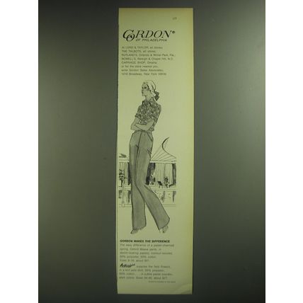 1974 Gordon of Philadelphia Ad - Oxford Weave Pants and Activair Polo Shirt