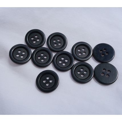 D10 Dark Green Black Buttons 20mm 3/4 Inch 4 Hole Crafting Sewing Buttons