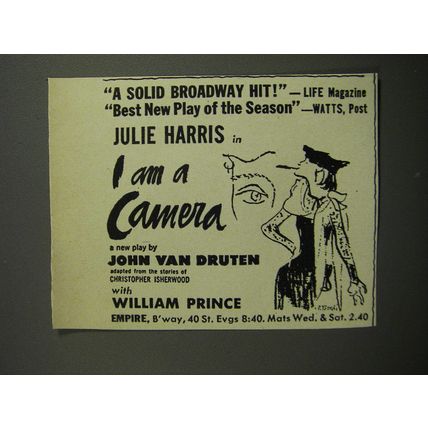 1952 I am A Camera Play Ad - A Solid Broadway Hit! - Life Magazine