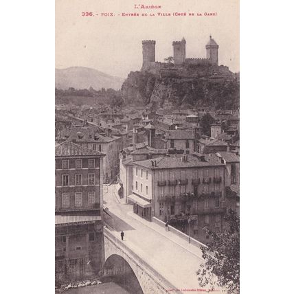 Foix L'Ariege Entree De La Ville Cote De La Gare French Postcard