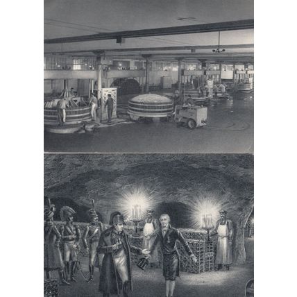 Moet & Chandon Factory Napoleon 1807 Visit Pressurage 2x French Old Postcard s