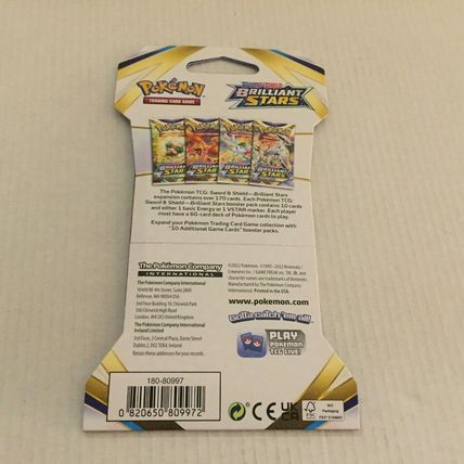 4 New Pokemon Sword & Shield Brilliant Stars Packs - 40 Total Cards