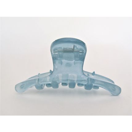Small blue or gray hair claw clip for fine, thin hair