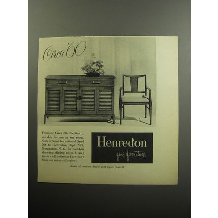 1957 Henredon Circa '60 Furniture Advertisement