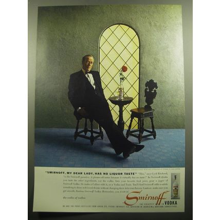 1957 Smirnoff Vodka Ad - Cyril Ritchard - Smirnoff, My dear lady