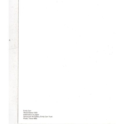 Emily Carr Wood Interior Postcard unused VGC