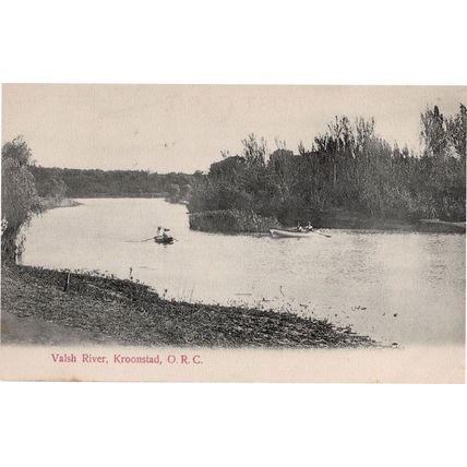 Valsh Valsch River Kroonstad South Africa Rowing Boat Old Postcard