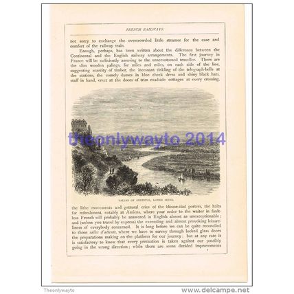 VALLEY OF BEUZEVAL, LOWER SEINE, FRANCE, BOOK ILLUSTRATION, 1880