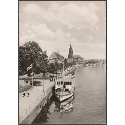 Mainpromenade, Frankfurt am Main, 1955 - Peter Nagel Foto-AK