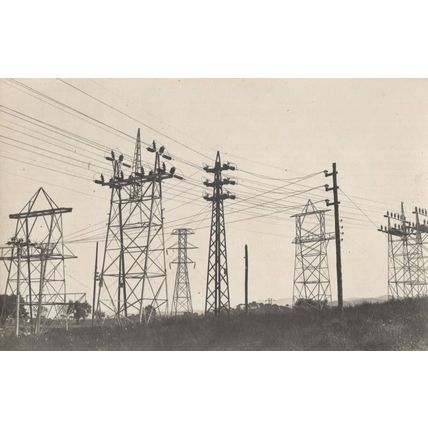 Casa Cadena Telegraph Communication Poles Spanish Old Postcard