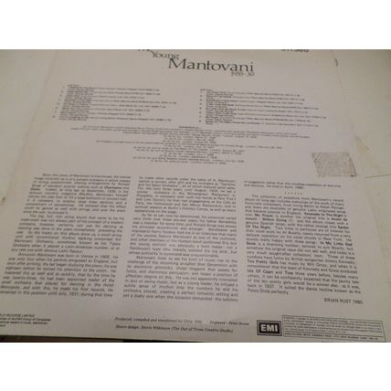 MANTOVANI - The Young Mantovani 1935-39 - 12" Vinyl LP - World Records - SH 386