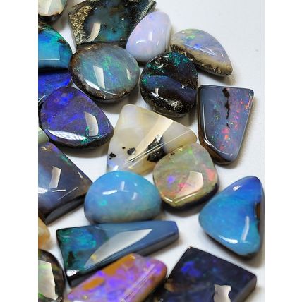 54156.0 - 50 Small Boulder Opal Free Cut Polished Faces 56.46 cts 6 - 14 mm High
