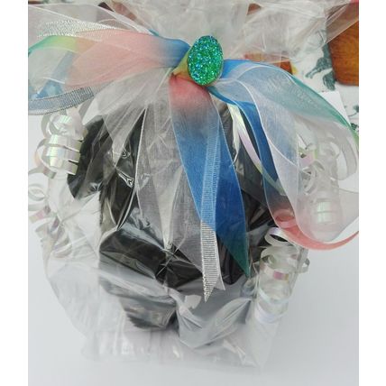 Black Cat hand made cuddly 12" Toy Cat With Collar And Engraved Tag Gift Wrapped