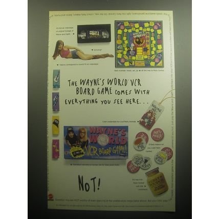 1993 Wayne's World VCR Board Game Advertisement