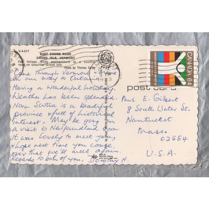 East Shore Road, Grand Isle, Vermont - Postally Used - Amherst September 1983