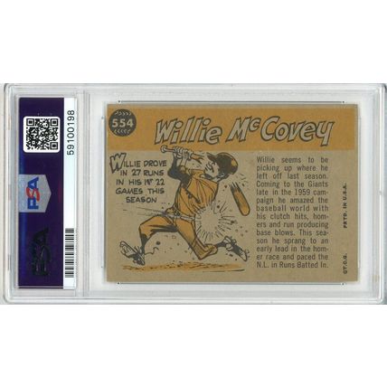 1960 Topps Willie McCovey All-Star #554 PSA 6 P1380