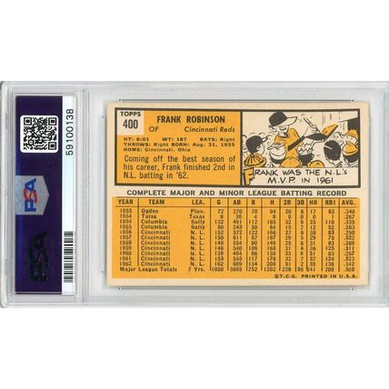 1963 Topps Frank Robinson #400 PSA 6 P1380