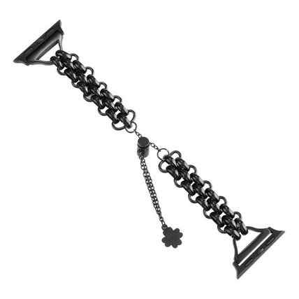 Dual-row Chain Metal Watch Band, For Apple Watch Series 8&7 45mm, For Apple Watc