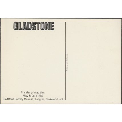 Transfer Printed Tiles of c.1880 by Maw & Co - Gladstone Pottery Museum Postcard